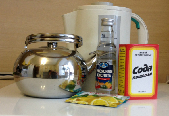 Как очистить чайник от накипи уксусом и содой
